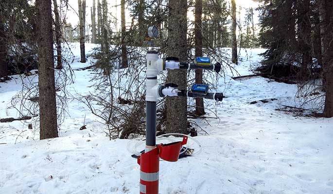 Injection Well to Treat Petroleum in Groundwater at a Remote Site; (Rocky Mountain House, Alberta)